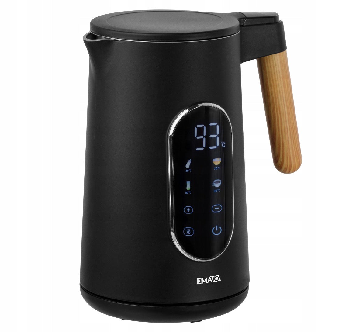 CZAJNIK ELEKTRYCZNY BEZPRZEWODOWY 1,7l 2200W CZARNY REGULACJA TEMPERATURY