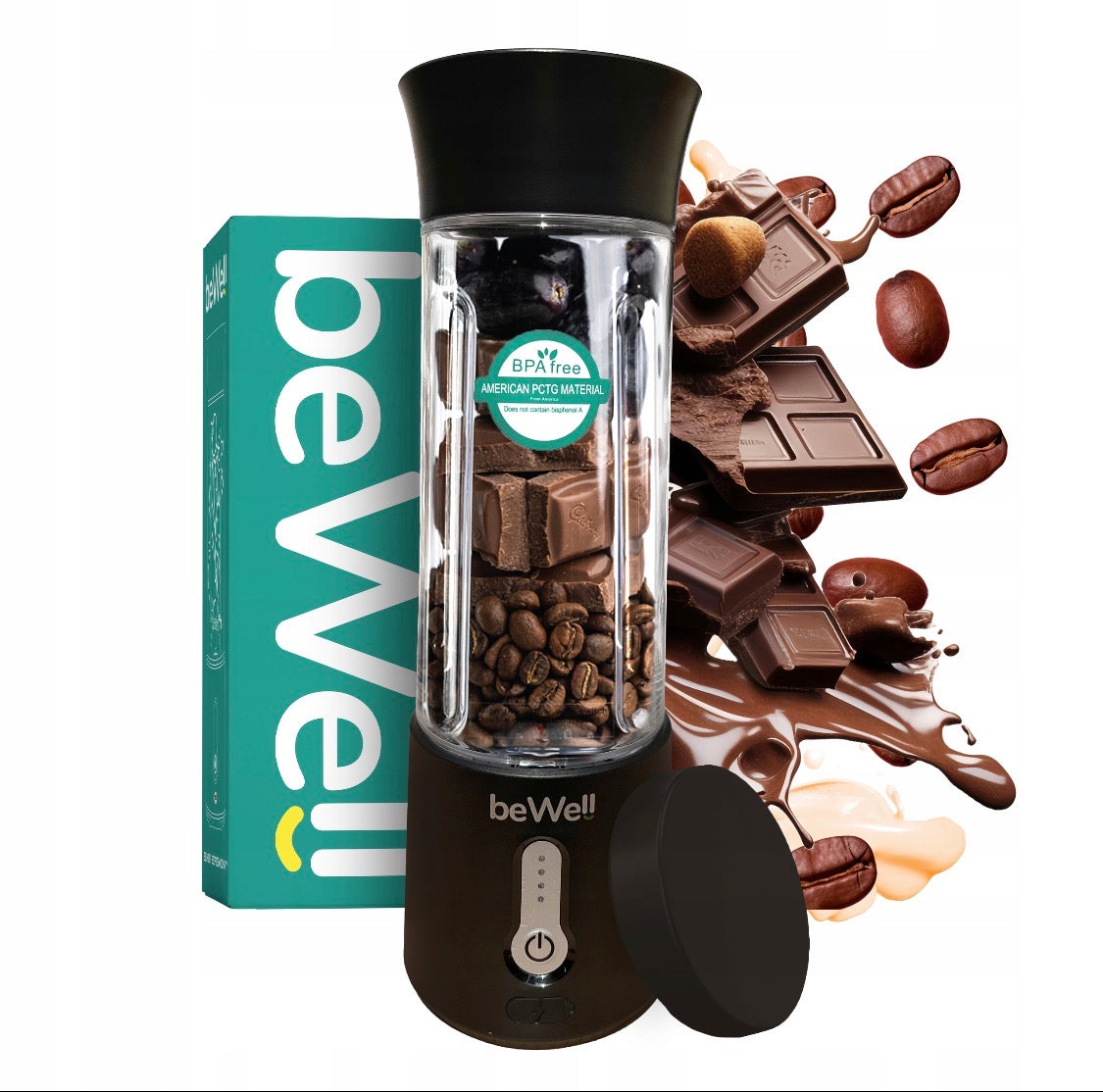 Blender Kielichowy Przenośny Bezprzewodowy beWell na USB 500ml Mocny