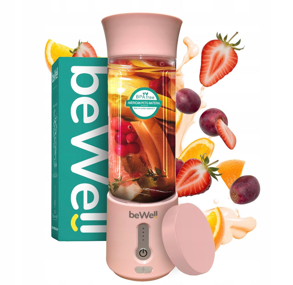 Blender Kielichowy Przenośny Bezprzewodowy beWell na USB 500ml Mocny